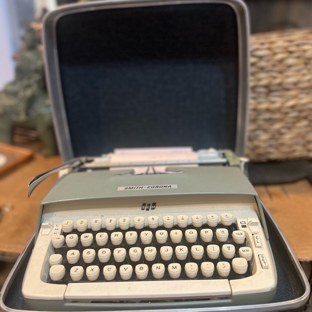 Smith-Corona Vintage Typewriter in Sage